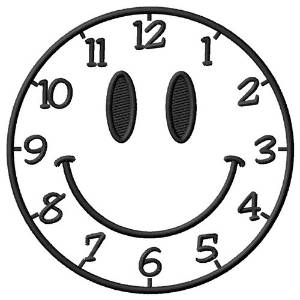 Picture of Clock Face Machine Embroidery Design