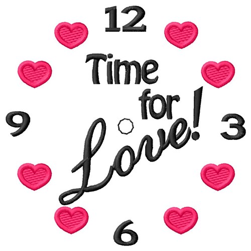 Time For Love Machine Embroidery Design