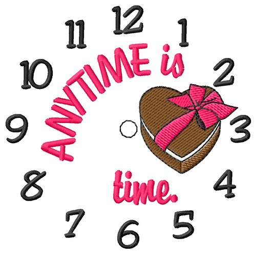 Anytime Chocolate Time Machine Embroidery Design