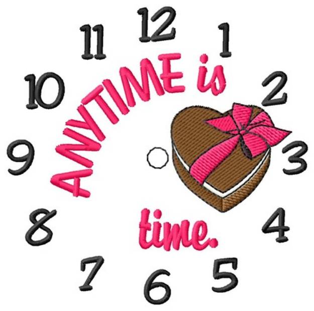 Picture of Anytime Chocolate Time Machine Embroidery Design