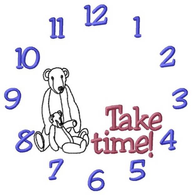 Picture of Take Time Machine Embroidery Design