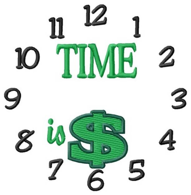 Picture of Time Is Money Machine Embroidery Design