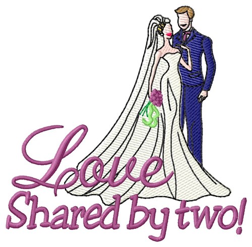 Love Shared By Two Machine Embroidery Design