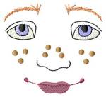Picture of Doll Face Machine Embroidery Design