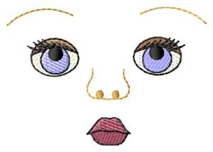 Picture of Doll Face Machine Embroidery Design