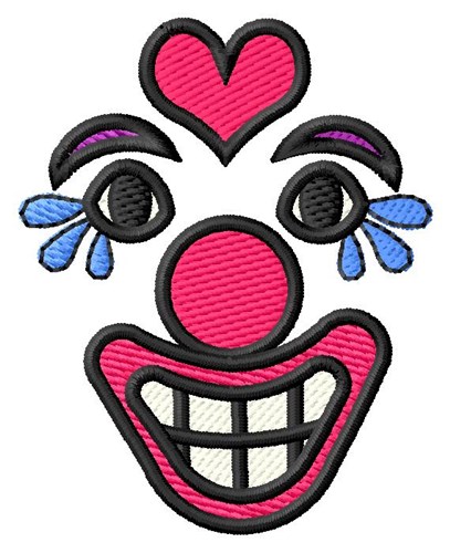 Clown Face Machine Embroidery Design