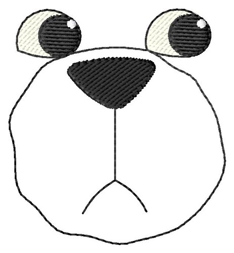Teddy Face Machine Embroidery Design