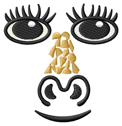 Giraffe Face Machine Embroidery Design