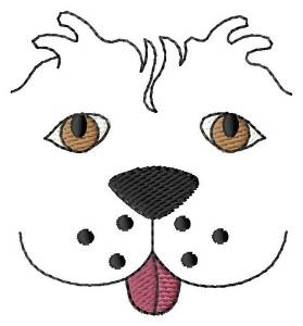Picture of Dog Face Machine Embroidery Design