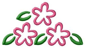 Picture of PInk Flower Machine Embroidery Design