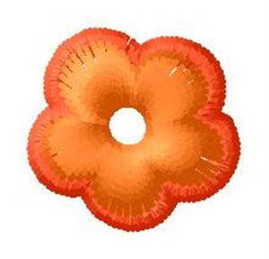 Picture of Orange Flower Machine Embroidery Design