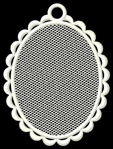 FSL Blank Oval Ornament Machine Embroidery Design