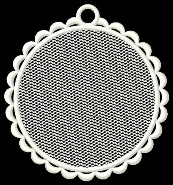 Picture of FSL Blank Circle Ornament Machine Embroidery Design