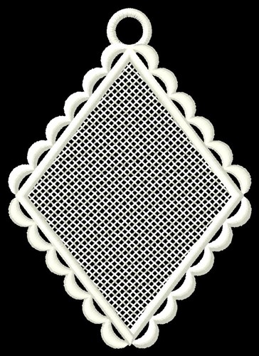 FSL Blank Diamond Ornament Machine Embroidery Design
