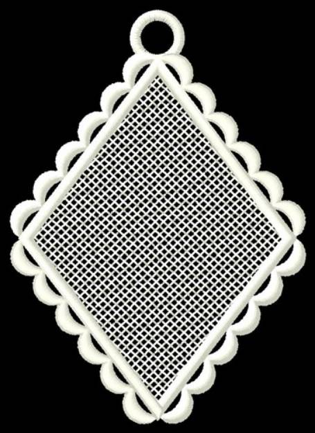 Picture of FSL Blank Diamond Ornament Machine Embroidery Design