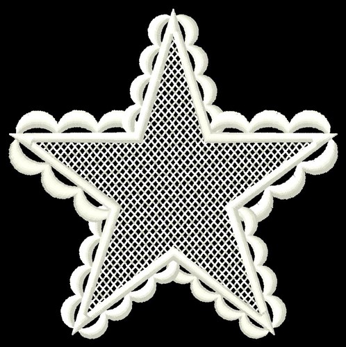 FSL Blank Star Machine Embroidery Design