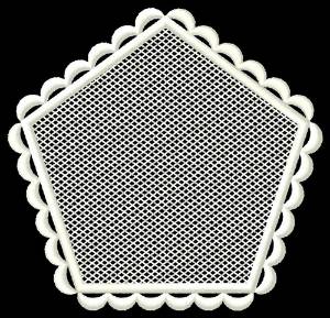 Picture of FSL Blank Pentagon Machine Embroidery Design