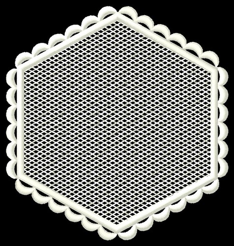 FSL Blank Hexagon Machine Embroidery Design