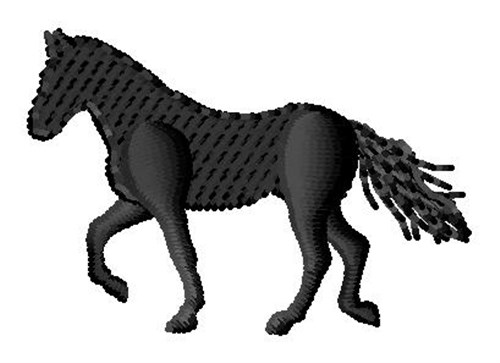 Black Pony Machine Embroidery Design