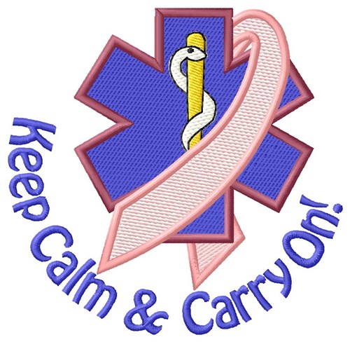 Keep Calm & Carry On Machine Embroidery Design