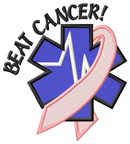 Beat Cancer Machine Embroidery Design