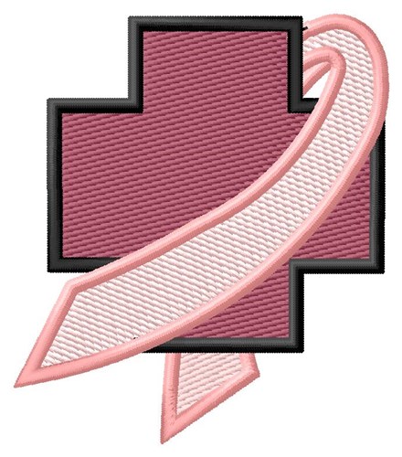 Rescue Pink Ribbon Machine Embroidery Design