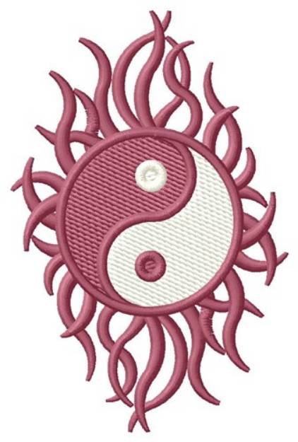 Picture of Yin Yang Tattoo Machine Embroidery Design