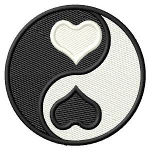 Picture of Hearts Yin Yang Machine Embroidery Design