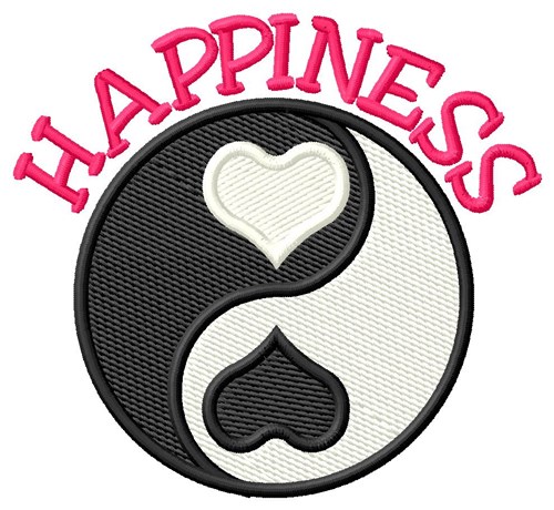 Happiness Yin Yang Machine Embroidery Design