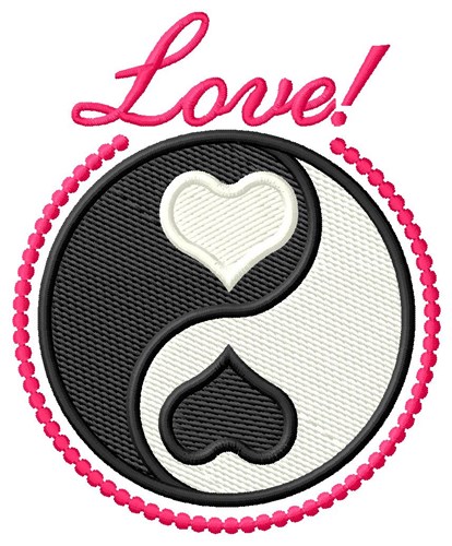Love Yin Yang Machine Embroidery Design