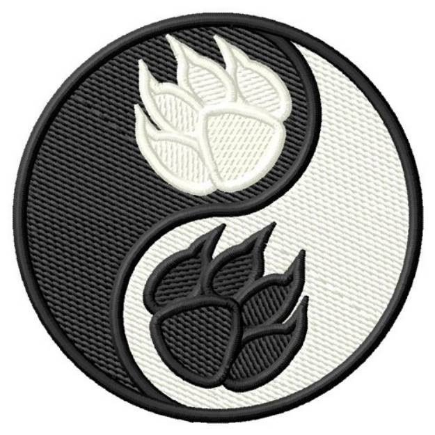 Picture of Cat Paws Yin Yang Machine Embroidery Design