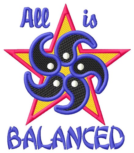 All is Balanced Machine Embroidery Design