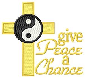 Picture of Give Peace a Chance Machine Embroidery Design