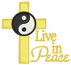 Picture of Live in Peace Machine Embroidery Design