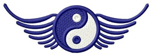 Picture of Winged Yin Yang Machine Embroidery Design