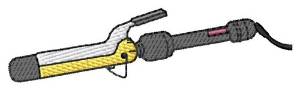Picture of Curling Iron Machine Embroidery Design