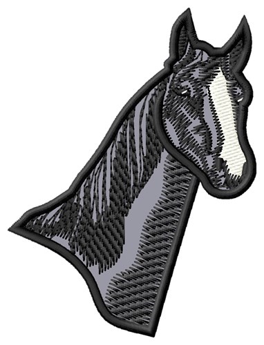 American Saddle Horse Head Machine Embroidery Design