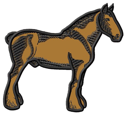 Clydesdale Applique Machine Embroidery Design