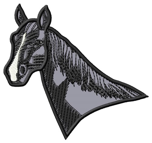 French Trotter Head Machine Embroidery Design