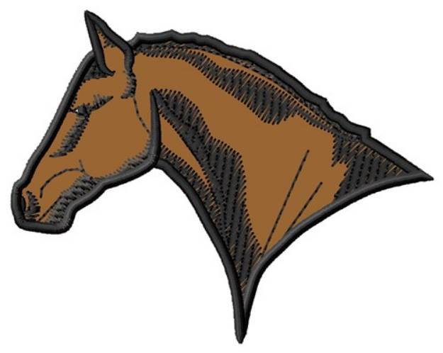 Picture of Hackney Horse Head Applique Machine Embroidery Design