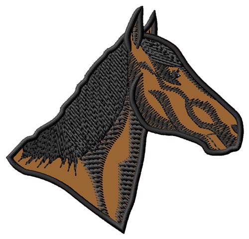 Maremma Horse Head Machine Embroidery Design