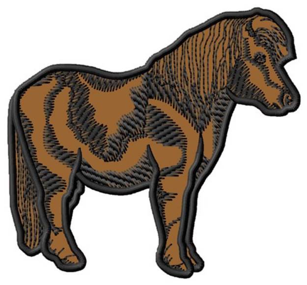 Picture of Shetland Pony Applique Machine Embroidery Design