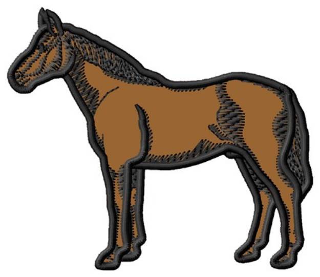Picture of Thoroughbred Applique Machine Embroidery Design