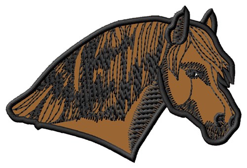 Welsh Pony Head Applique Machine Embroidery Design