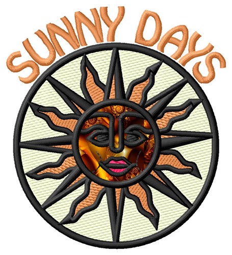 Sunny Days Applique  Machine Embroidery Design