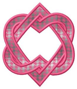 Picture of Entwined Hearts Applique  Machine Embroidery Design