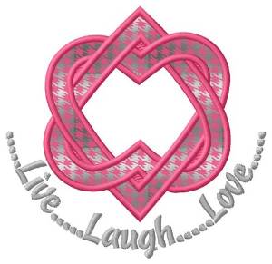 Picture of Live Laugh Love Applique  Machine Embroidery Design