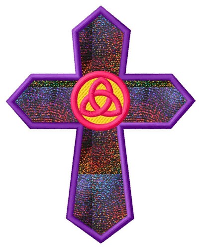 Trinity Knot Cross Applique  Machine Embroidery Design