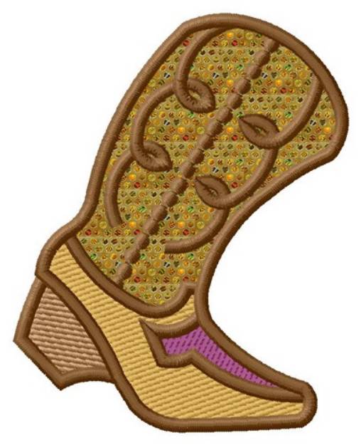 Picture of Cowboy Boot Applique  Machine Embroidery Design