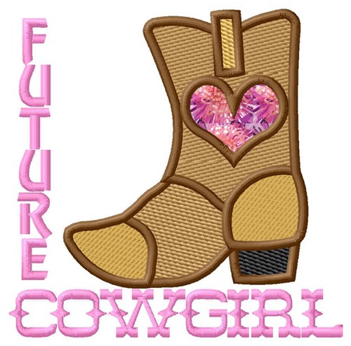 Future Cowgirl Applique  Machine Embroidery Design